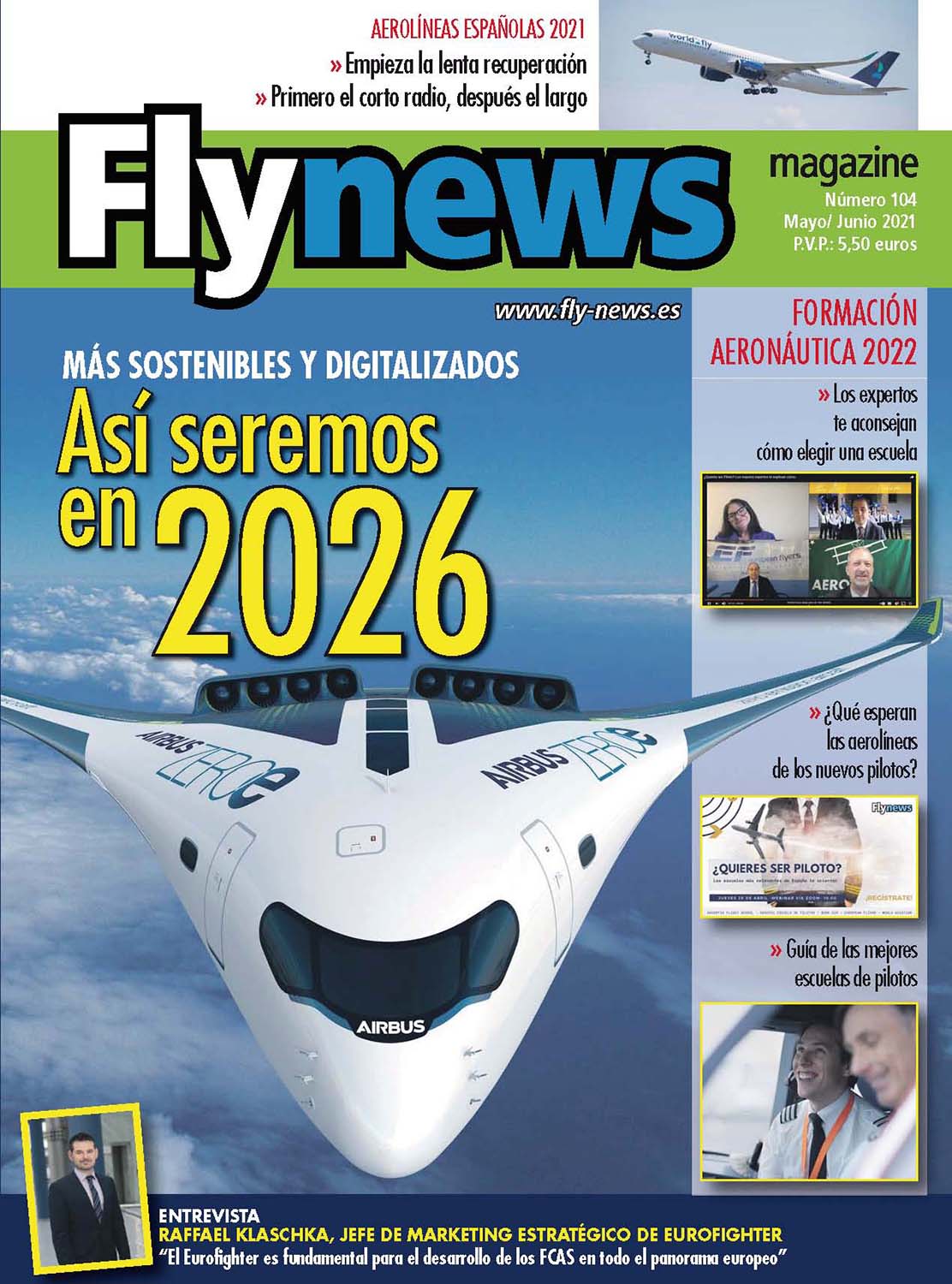 Portada del número 104 de Fly News.