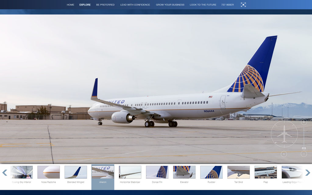 Aplicación de Boeing para ver en super datelle un Boeing 737-900ER