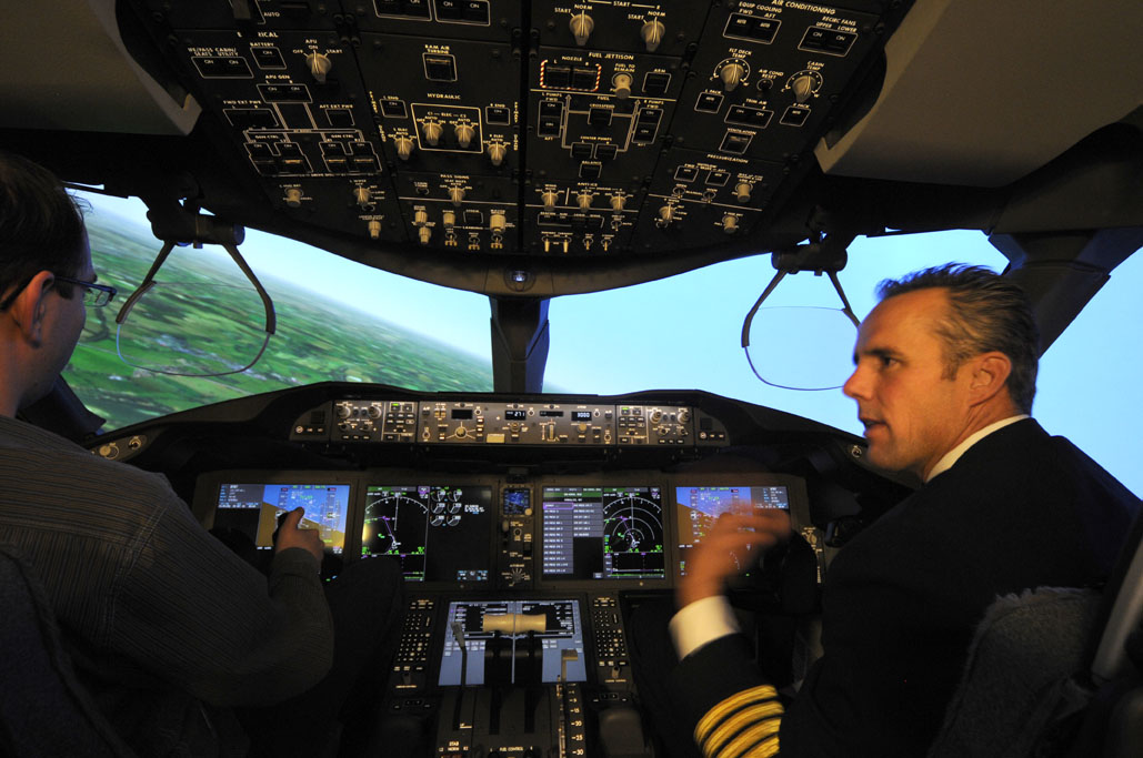 Simulador de Boeing 787.