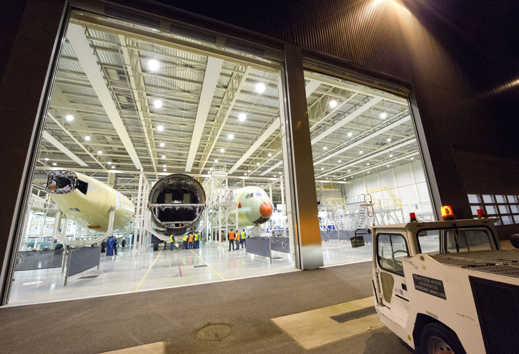 Componentes del tercer A350 XWB.