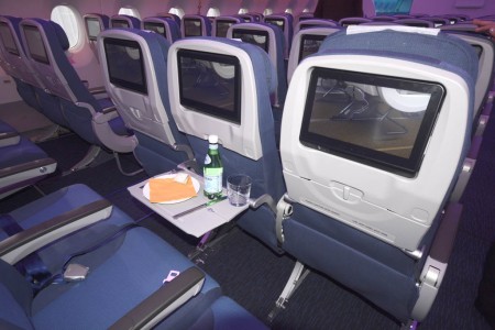 Asientos de clase turista en el Airbus A350 msn002 F-WWCF.