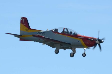 Hasta ahora solo los instructores han volado en los PC-21.