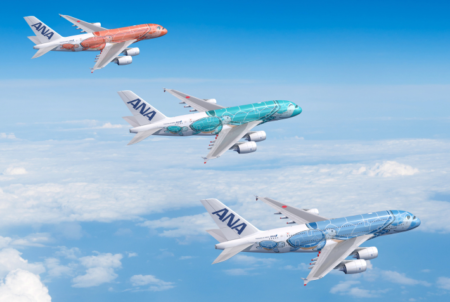 ANA decorará sus tres Airbus A380 en otros tantos colores que representan a Hawaii.