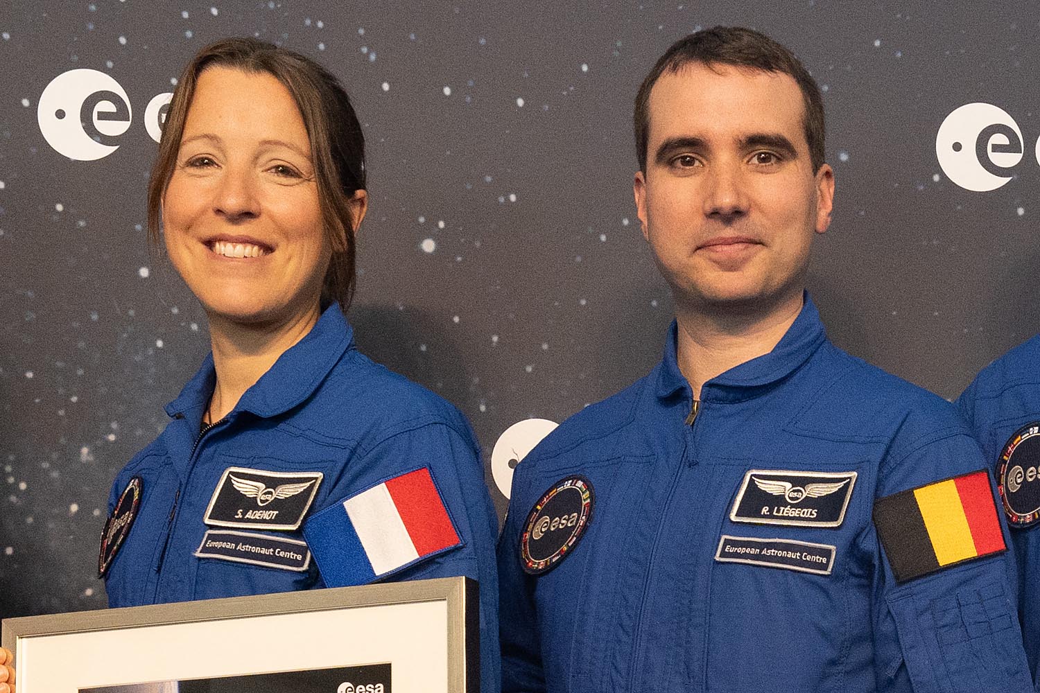 Sophie Adenot y Raphaeñ Liegeois.