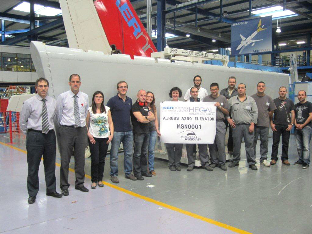 Aernnova entrega el primer estabilizador horizontal del A350