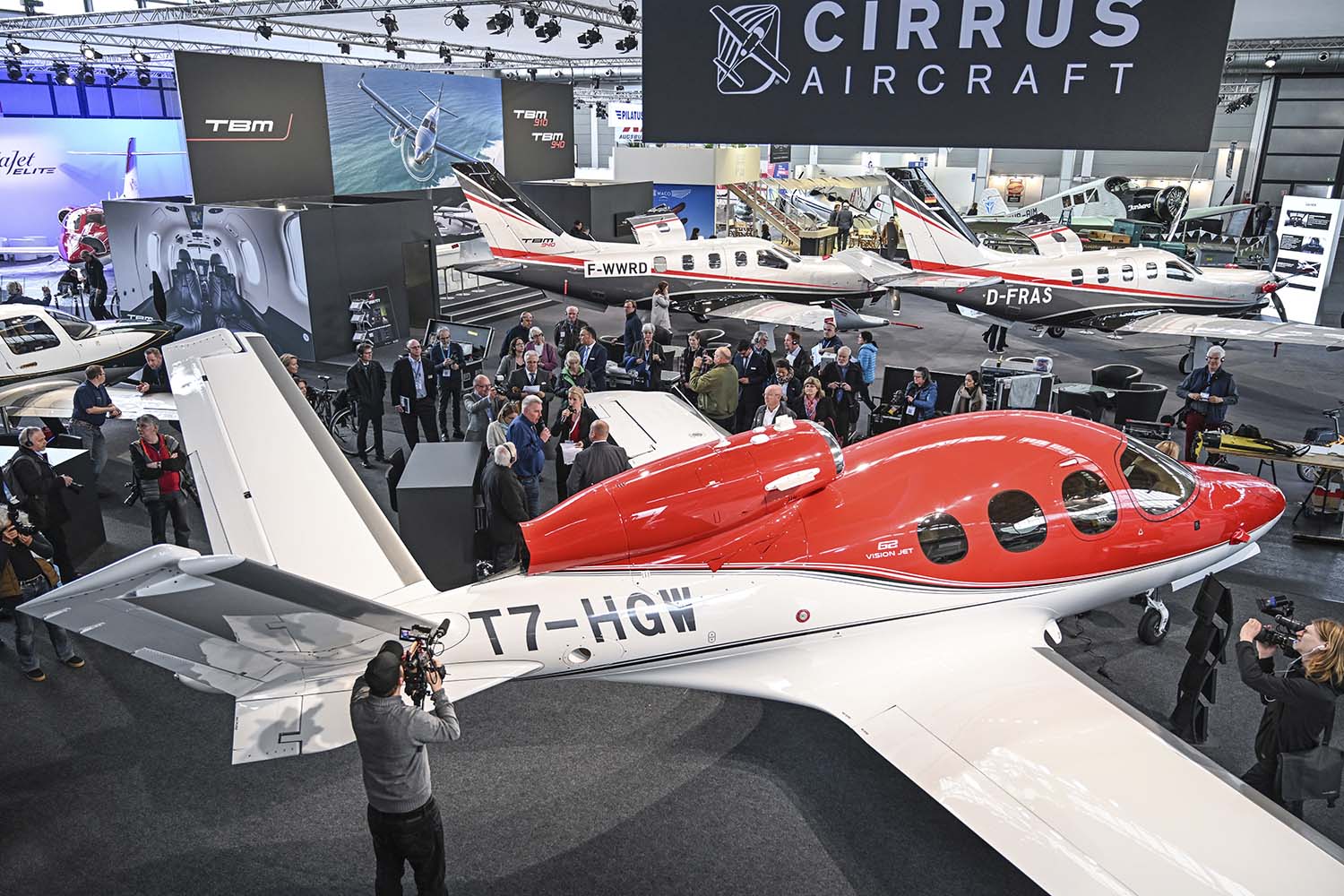 Stands en Aero Friedrichshafen 2019.