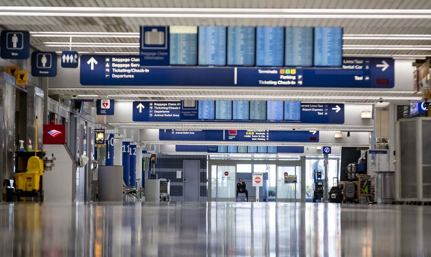 El aeropuerto de Chicago O'Hare, vacío.