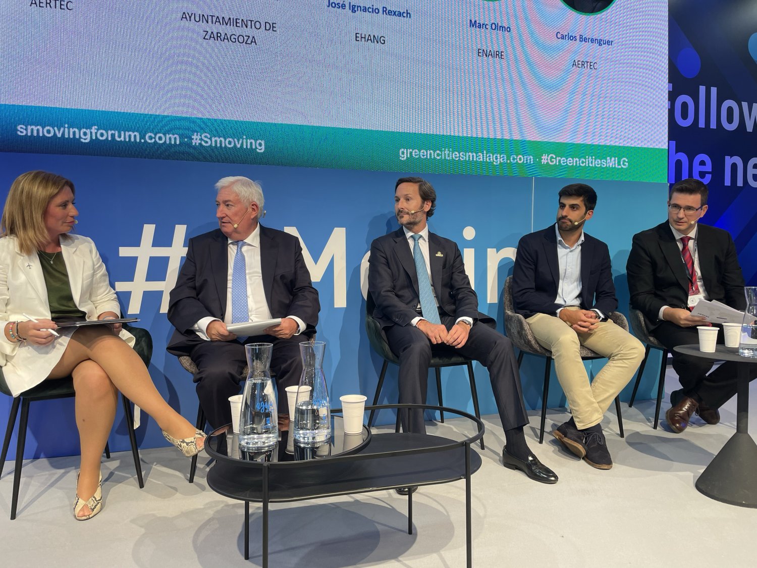 Un momento de la mesa redonda sobre movilidad aérea urbana en S-Moving.