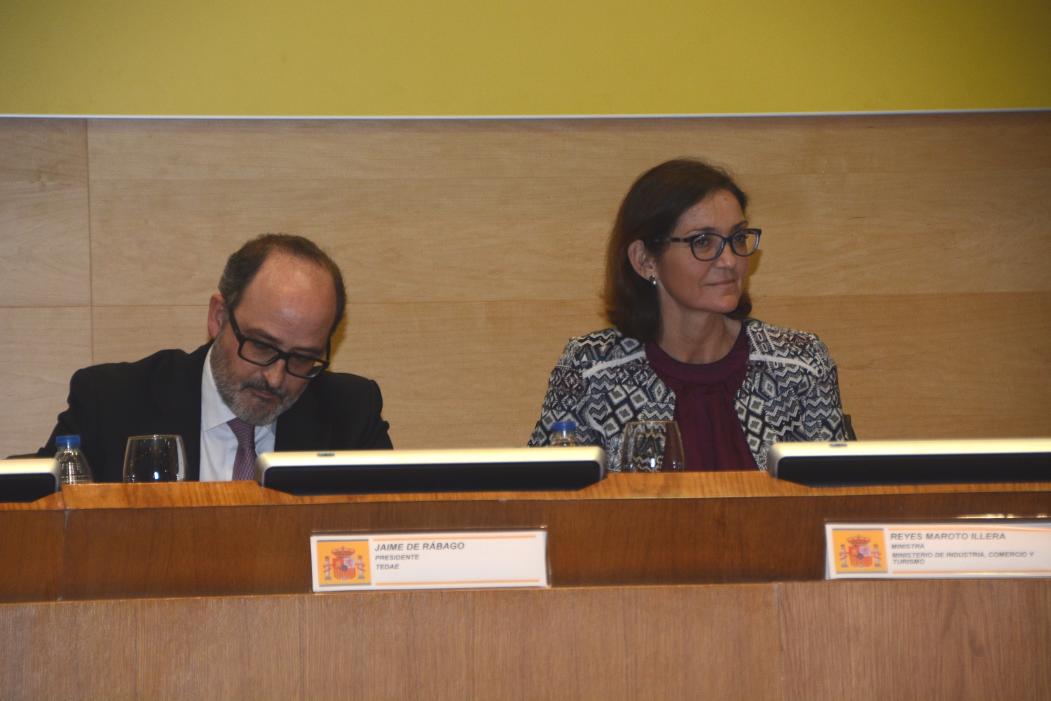 Jaime de Rábago y Reyes Maroto en la presentación de la Agenda Sectorial de la Industria .