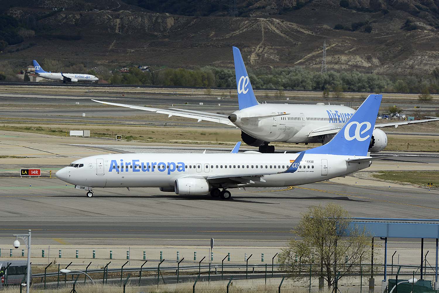 Aviones de Air Europa en el aeropuerto de Madrid Barajas.
