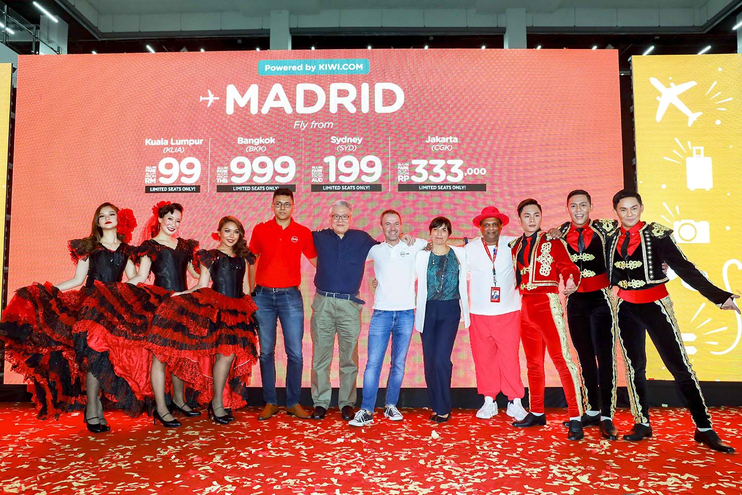 Para anunciar la alianza entre AisAsia y Kiwi la aerolínea lanzó una oferta para volar desde Madrid a varios destinos asiáticos.