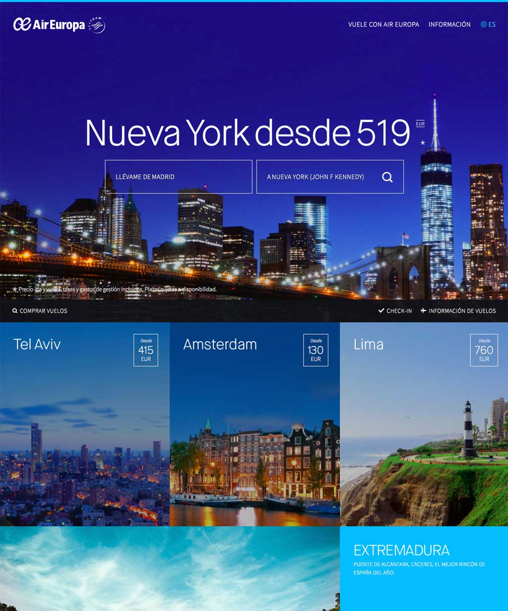 Air Europa estrena web