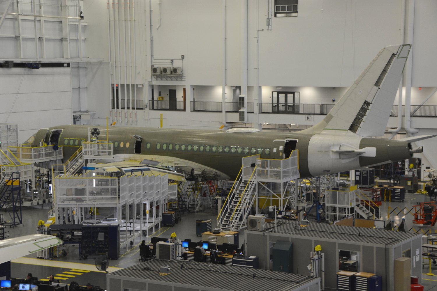 Cadena de montaje del Airbus A220 en MIrabel-