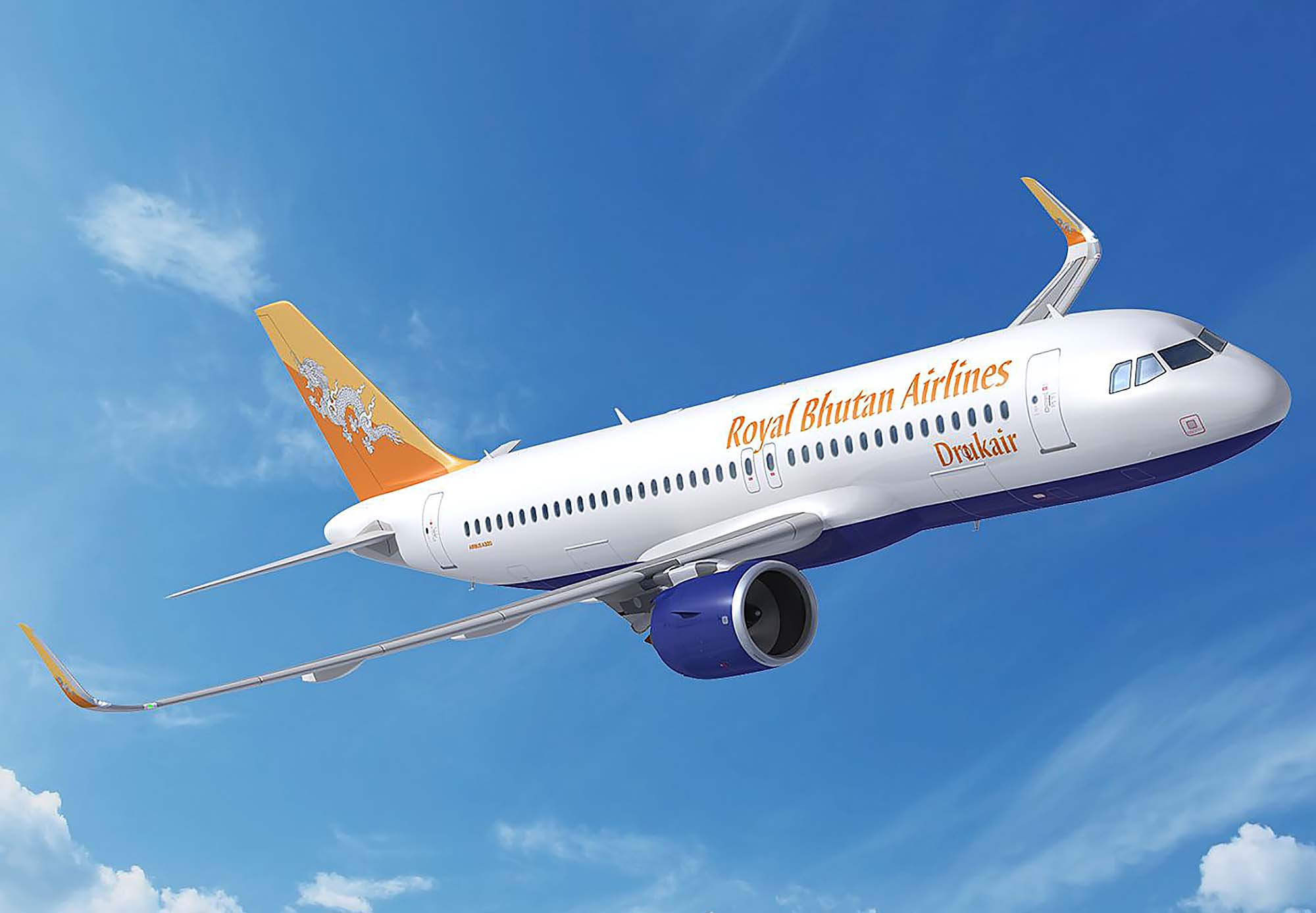 Drukair vuela a India, Tailandia Bangladesh, Nepal, Singapur y Hong Kong. El A320neo permitirá a la aerolínea incrementar su oferta de plazas.
