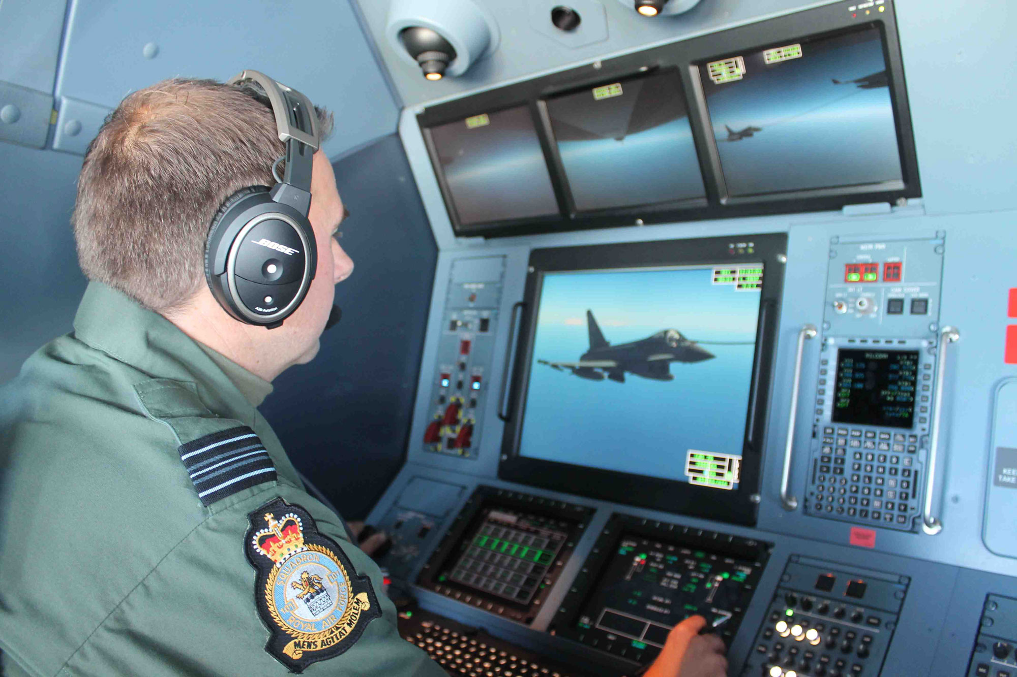 Estación de control de repostaje en el Airbus A330MRT.