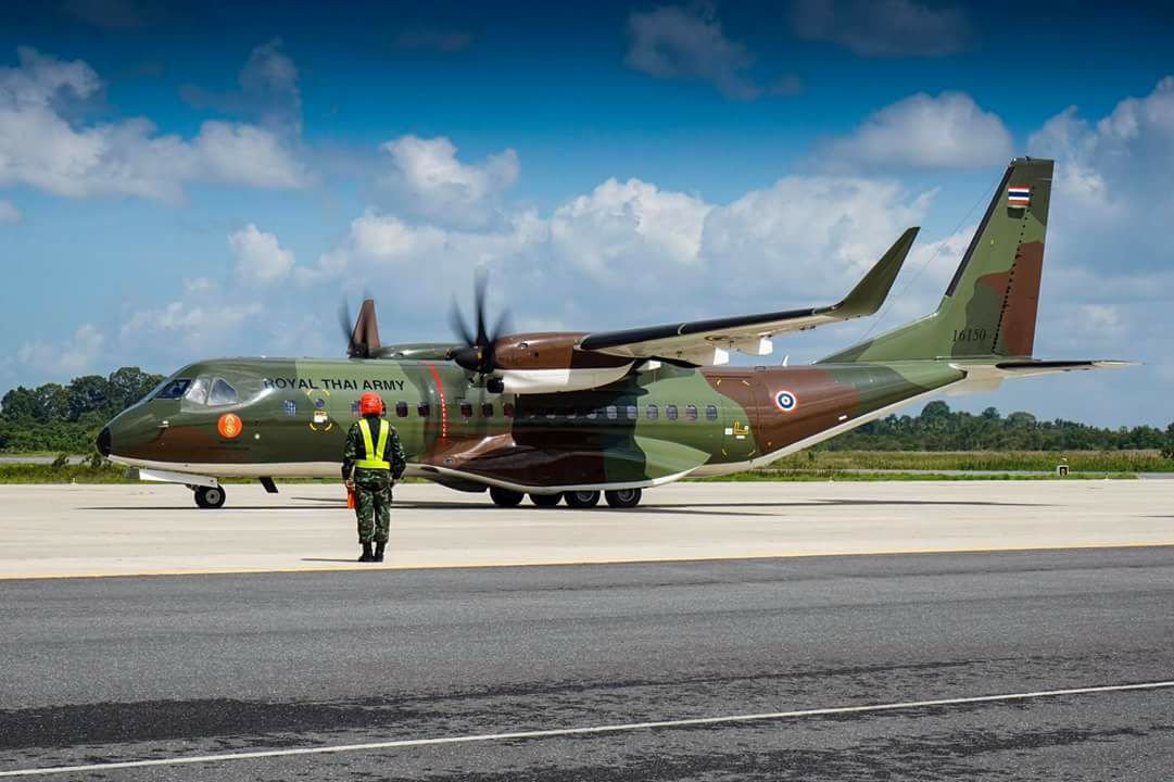 El primero de los dos C295 operados por el Ejército de Tailandia, entregado en 2016.