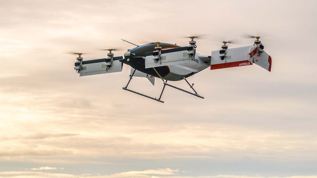 El Vahana durante su primer vuelo de prueba.