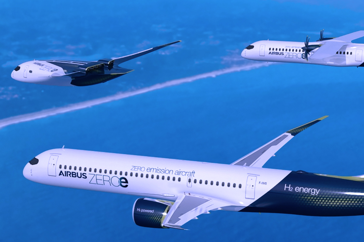 Propuestas en estudio por Airbus de aviones cero emisiones.