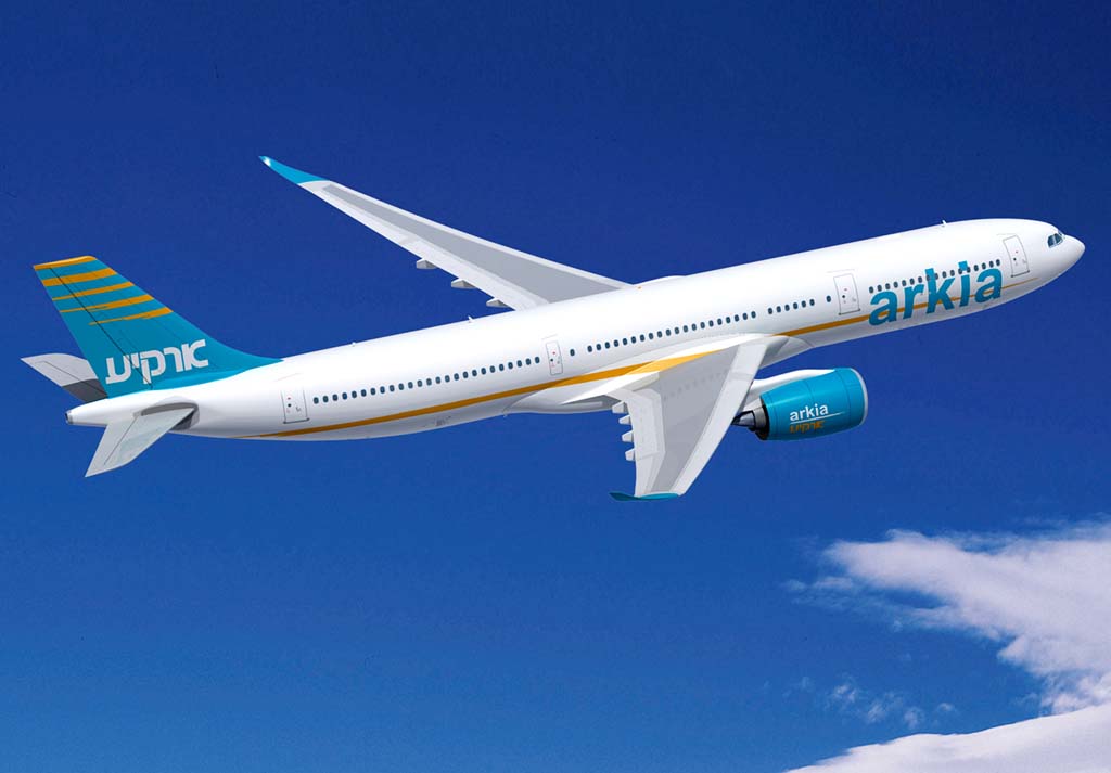 Los A330-900neo de Arkia tendrán el nuevo interior Airspace de Airbus.