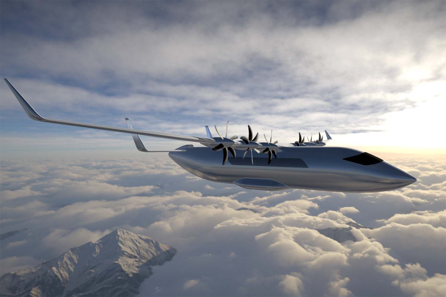 Aspecto que tendrá el Aura Aero ERA con sus seis motores eléctricos.