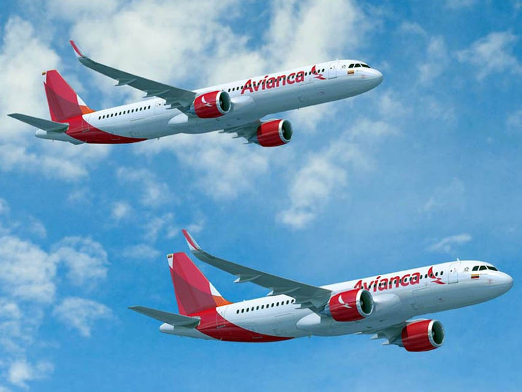 Airbus A320neo y A321neo con colores de Avianca.