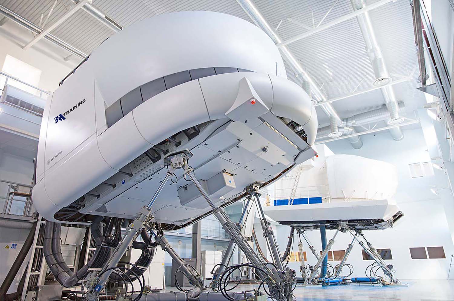Simuladores de vuelo en uno de los centros de BAA Training.