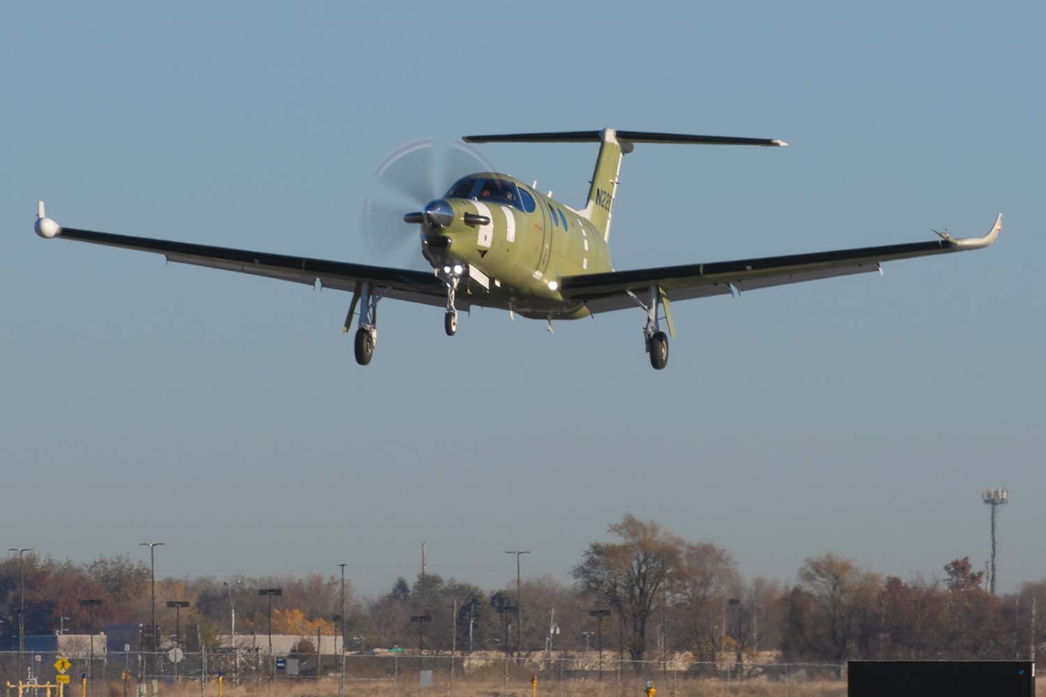 Despegue del Beech Denali en su orimer vuelo,.