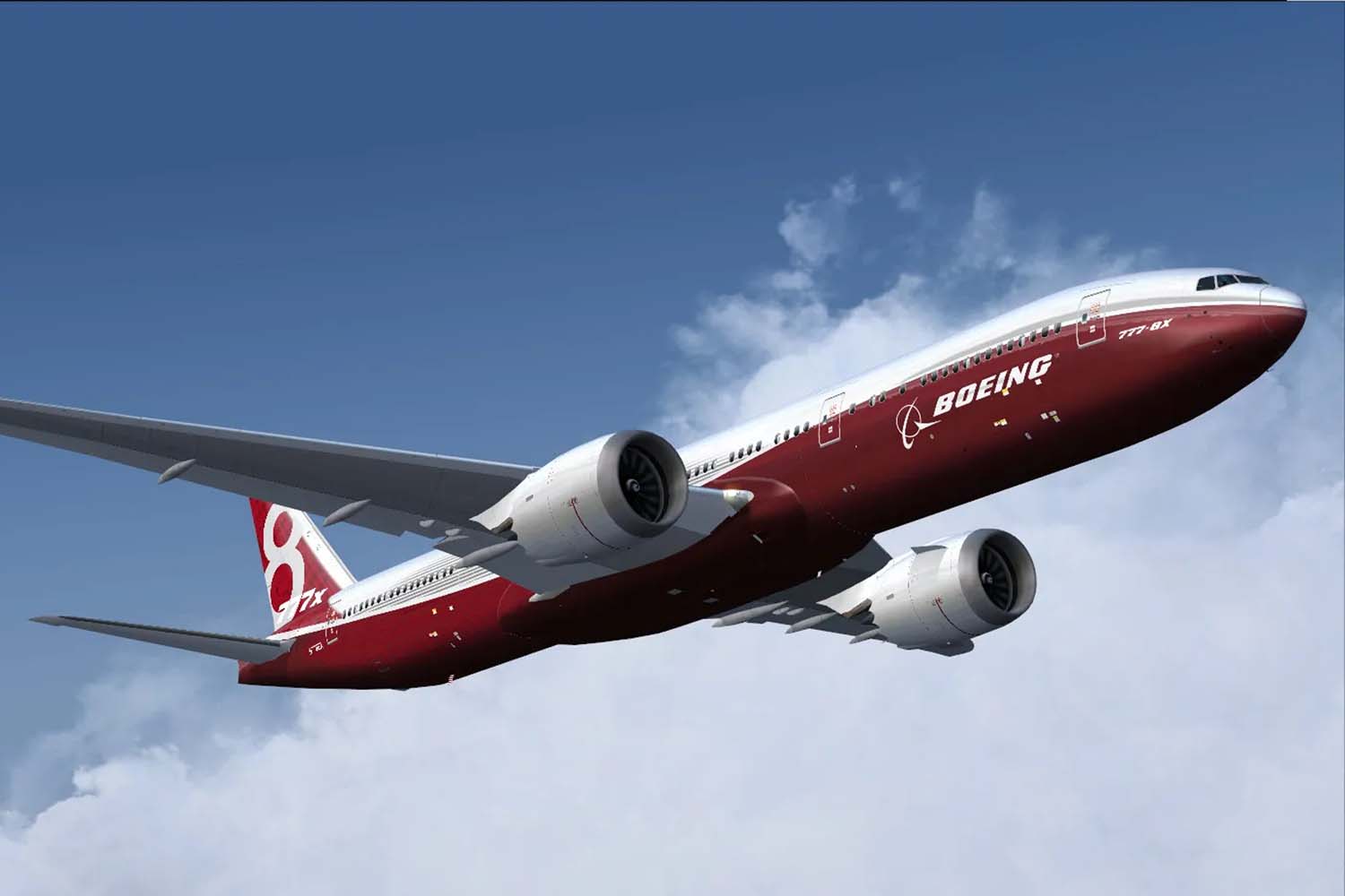El Boeing 777-8 sigue en proceso de diseño para entrar en servicio en 2027.