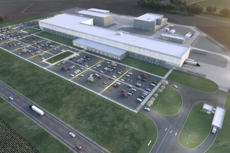 Aspecto que tendrá la nueva factoría de Boeing para el MQ-25.