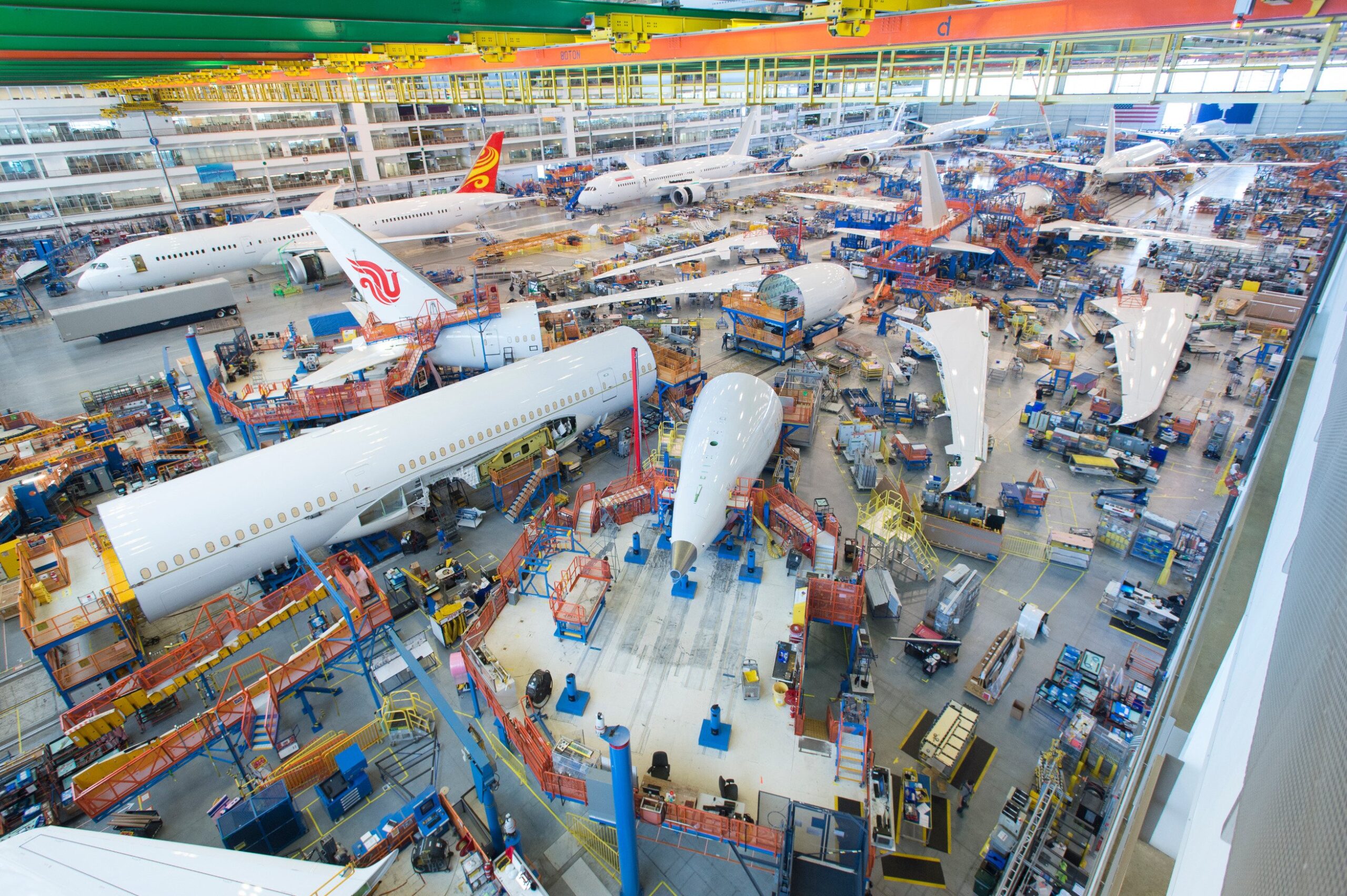 Cadena de montaje del Boeing 787 en Charleston.