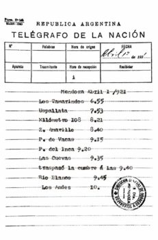 Reporte de los distintos avistamientos del avión de Bolland a lo largo de su ruta.