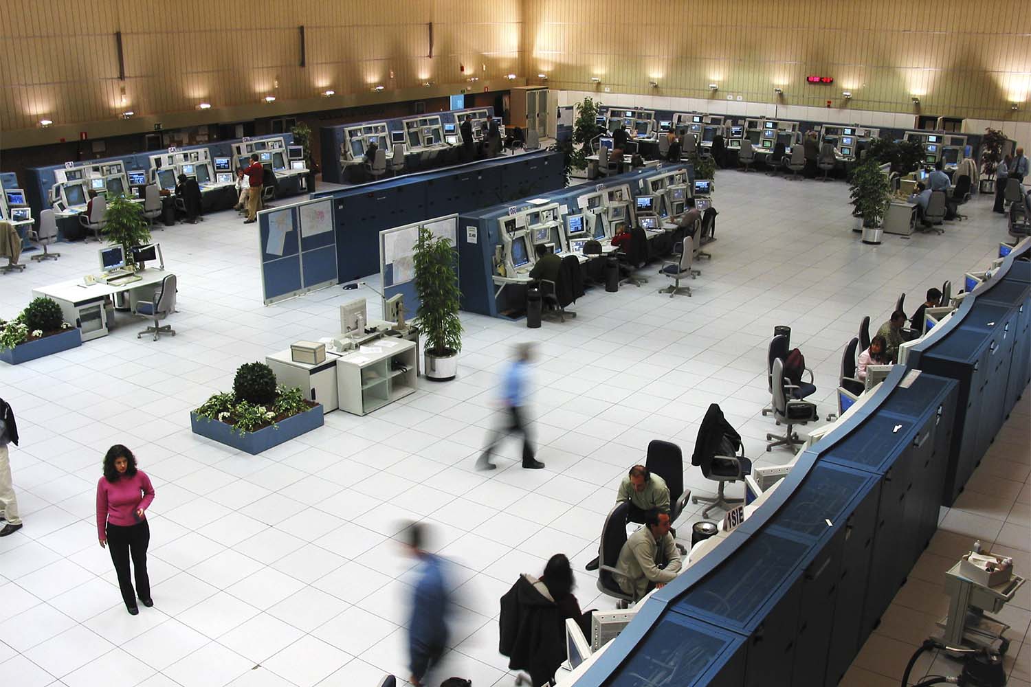 Centro de control aéreo en Madrid.