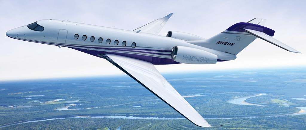Con el Citation Hemisphere, Cessna entrará en el segmento de los aviones grandes.