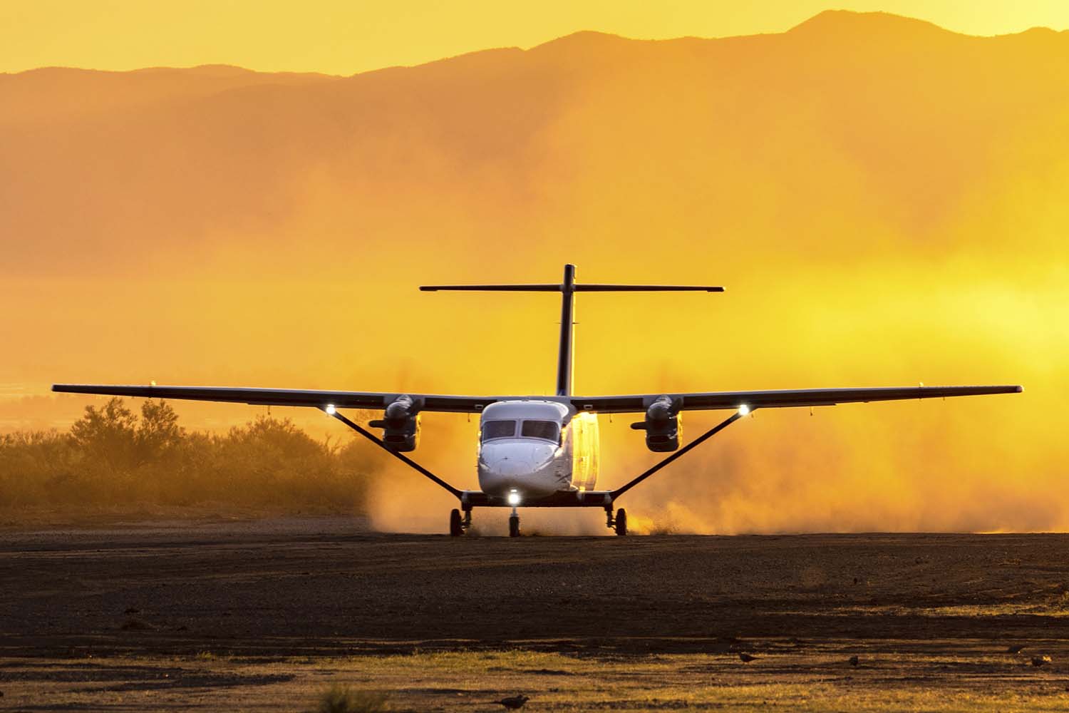 Pruebas del kit de grava en el Cessna SkyCourier.