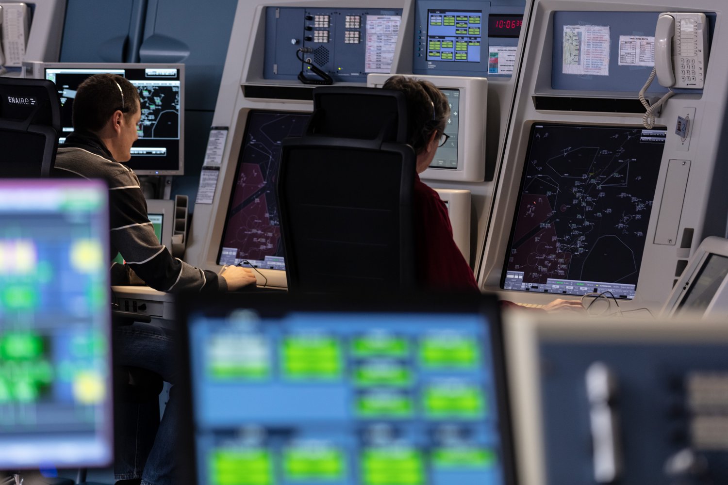 Controladores del centro de área terminal de Valencia.