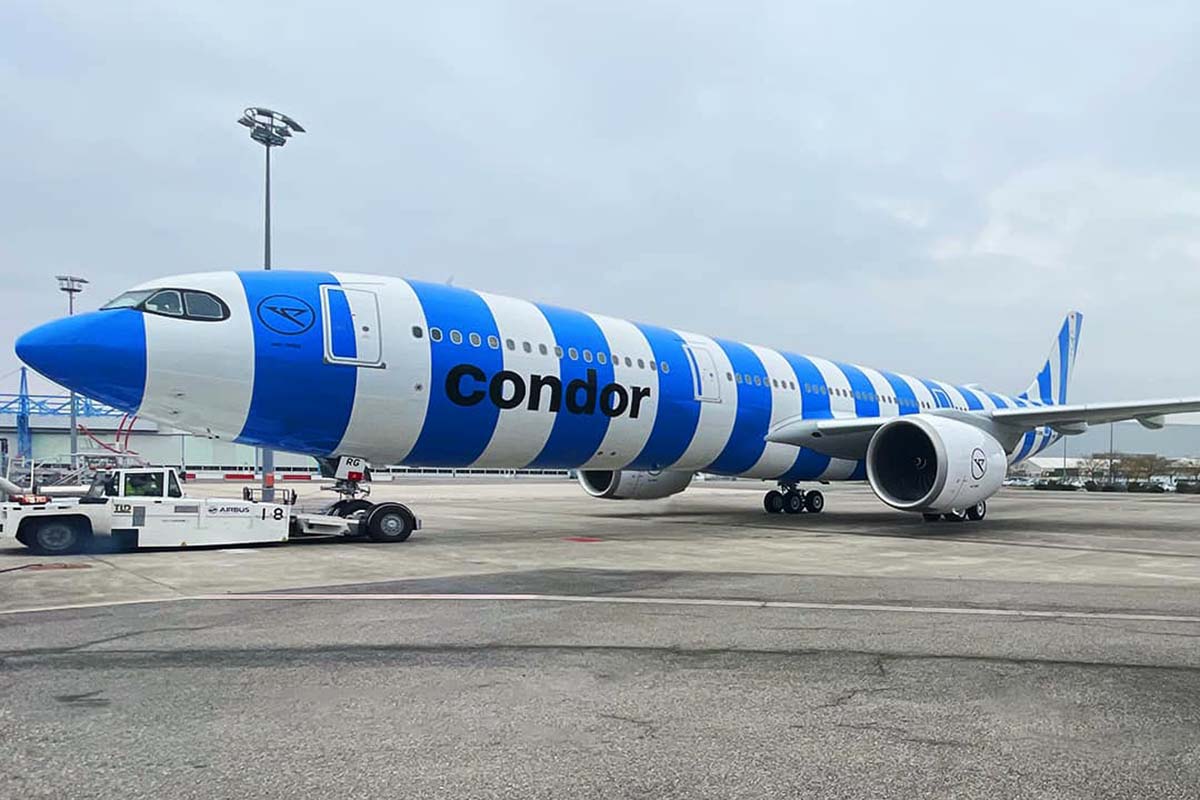 El A330-900 D-ANRG de Condor fue uno de los dos aviones del modelo entreados por Airbus en enero.