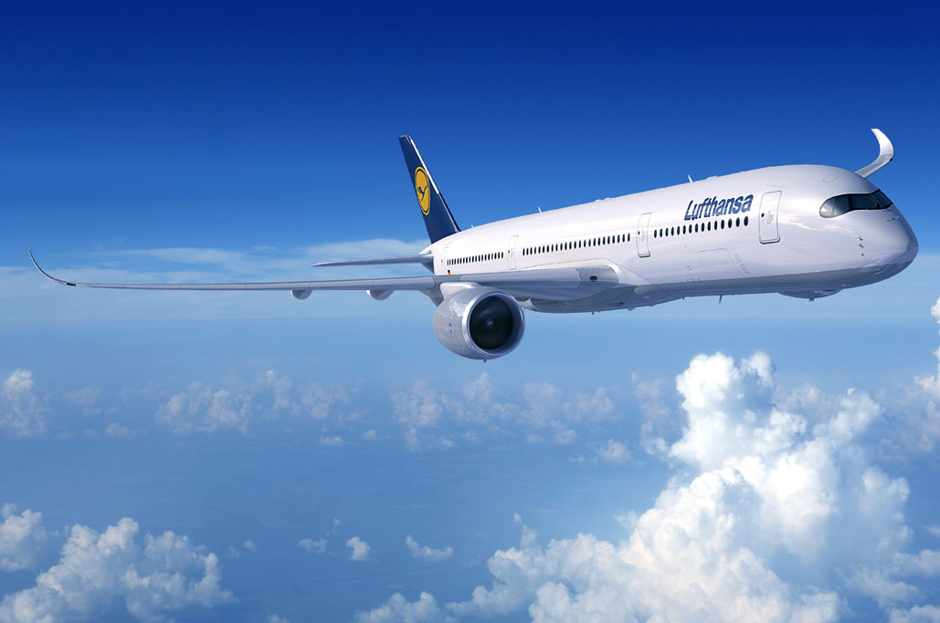 Airbus A350-900 con colores de Lufthansa.