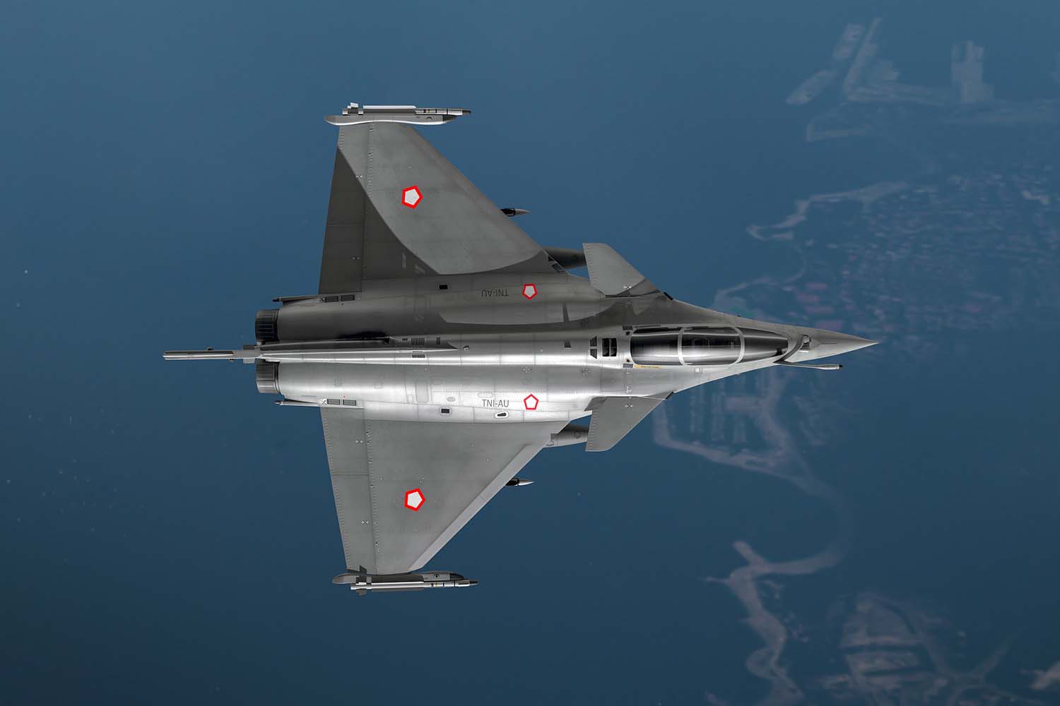 Dassault Rafale con emblemas indonesios.