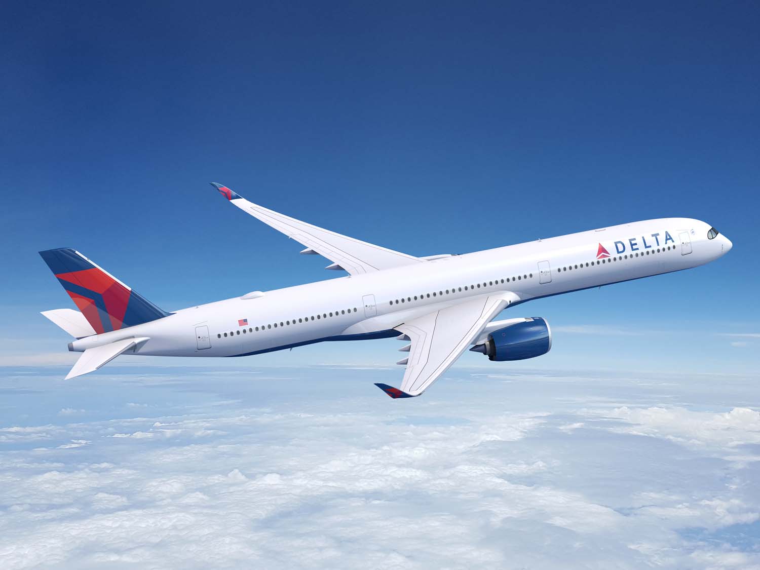 Airbus A350-1000 con colores de Delta.