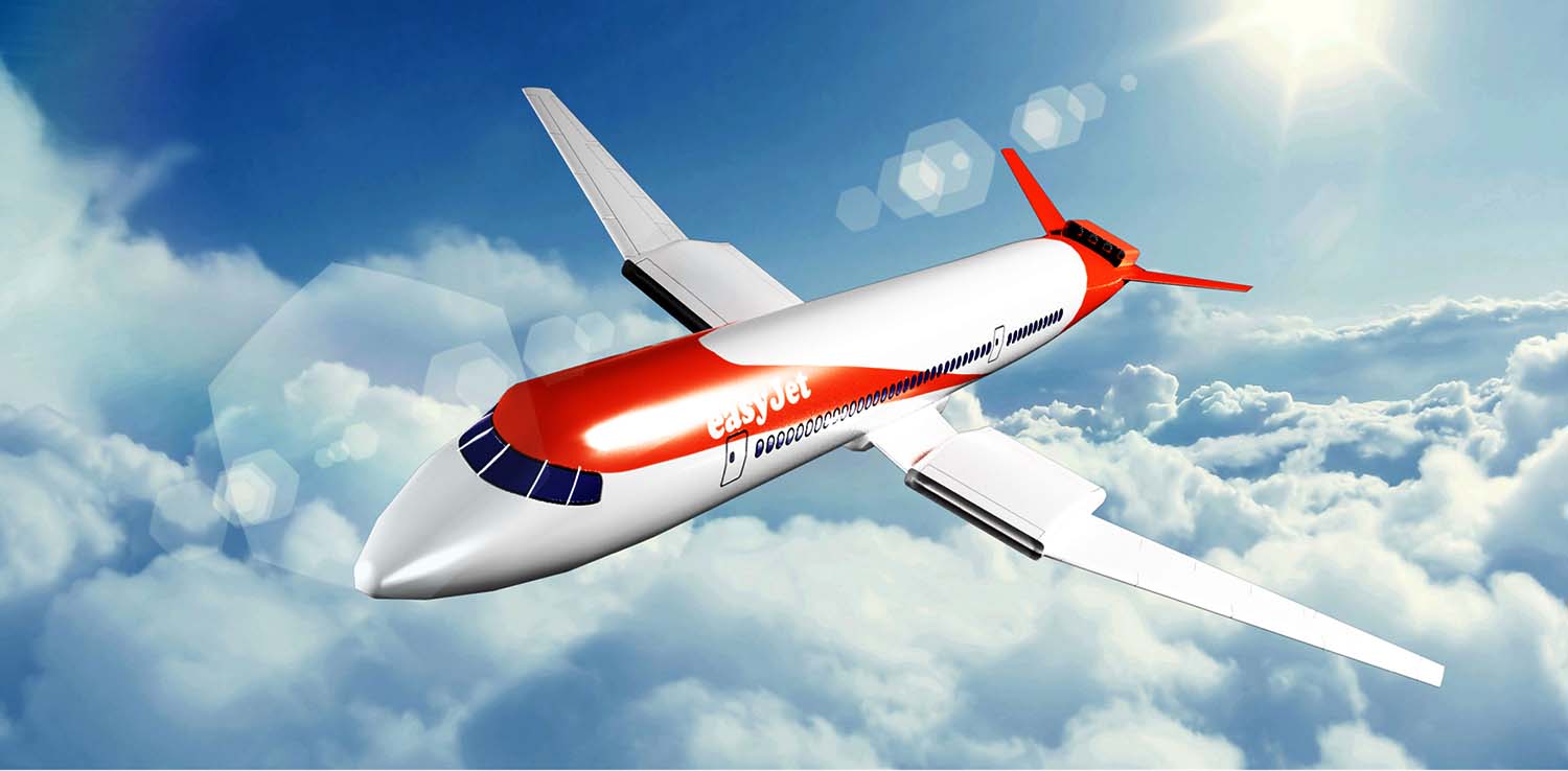 Último diseño presentado por Easyjet y Wright Electric de cómo podría ser su avión eléctrico de pasaje.