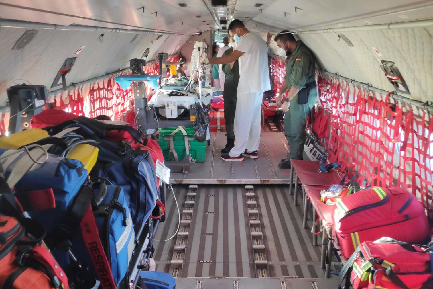 Traslado aéreo del niño de 5 años entrre Mallorca y Barcelona por el Ejército del Aire.