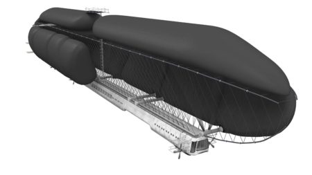 Recreación en 3D realizada para el documental sobre Emilio Herrera del dirigible que diseñó.