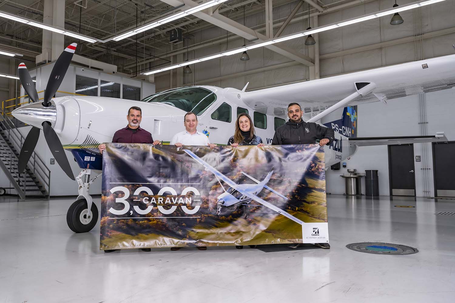 Entrega del Cessna Caravan número 3.000 a Azul Conecta.