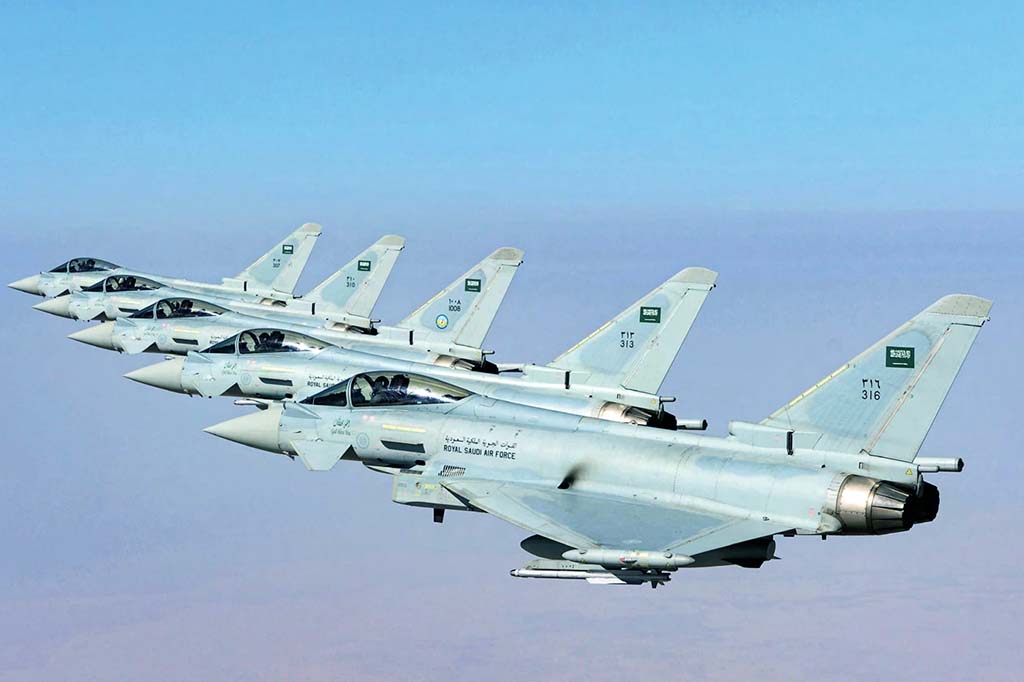 Eurofighter de la Fuerza Aérea de Arabia Saudita.