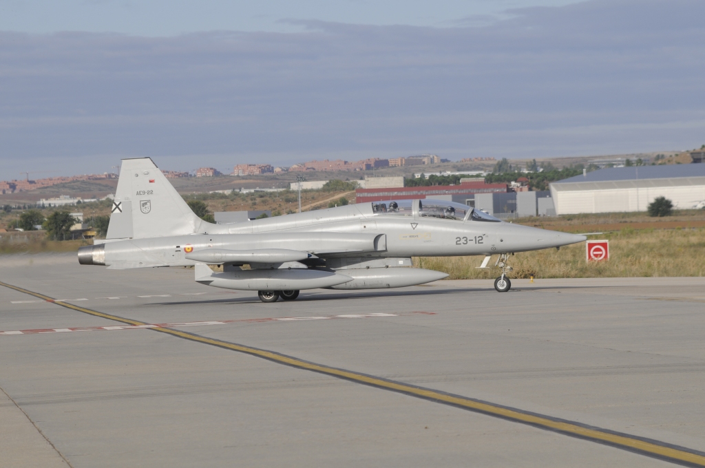 El Ejército del Aire llegó a tener 34 F-5B de entrenamiento. Hoy restan una veintena en servicio.