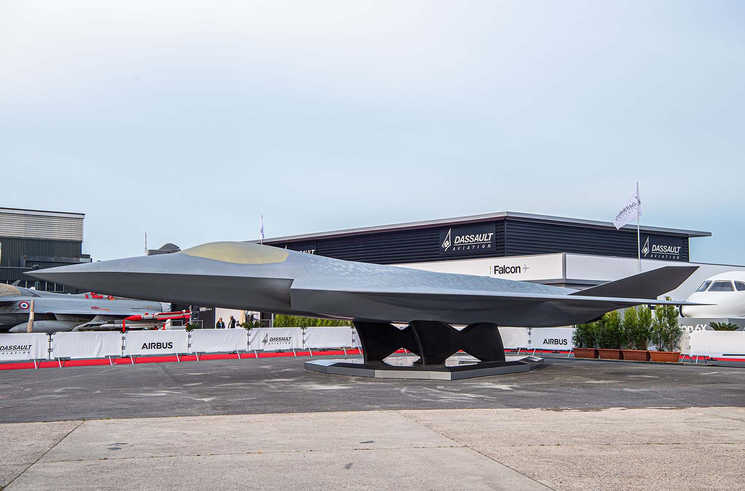 Modelo del FCAS presentado en Le Bourget por Airbus y Dassault.