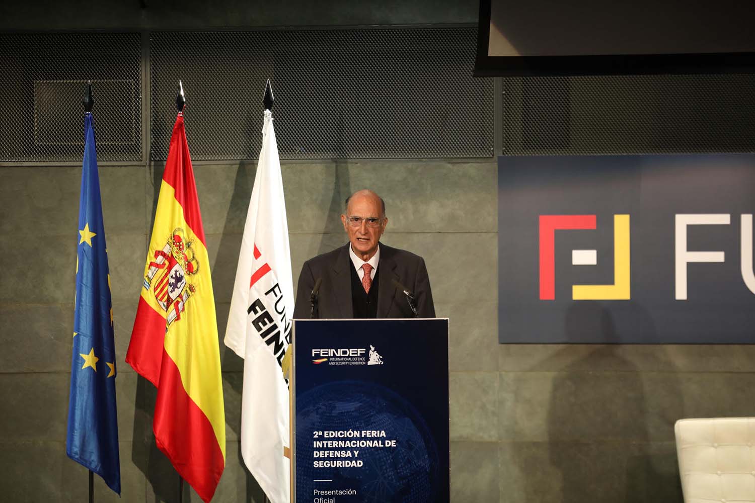 Julain García vargas, presidente de la Fundación FEINDEF durante la presentación de la feria.