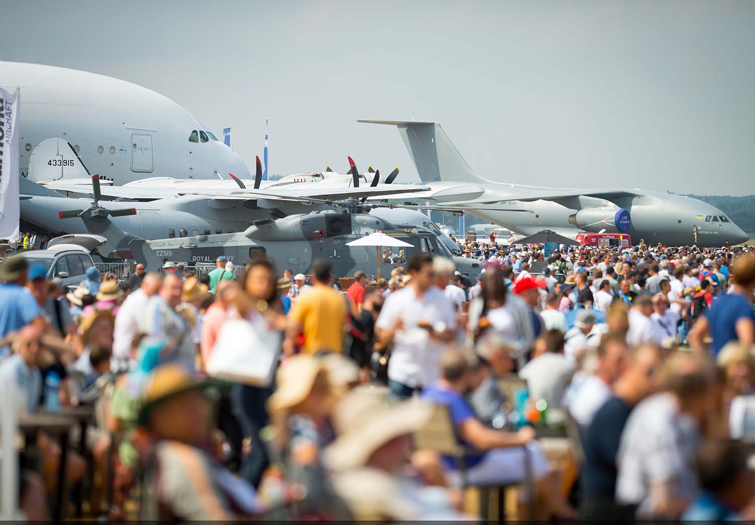 En la edición de 2018 hubo más de 1.500 expositores y 80.000 visitantes en Farnborough.