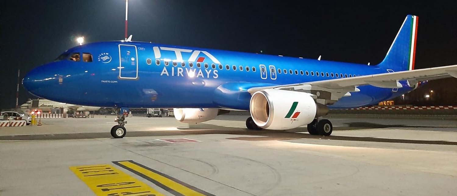 Este Airbus A319 es el segundo avión en lucir la imagen corporativa de ITA.
