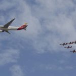 Aguila y el A330 de Iberia.